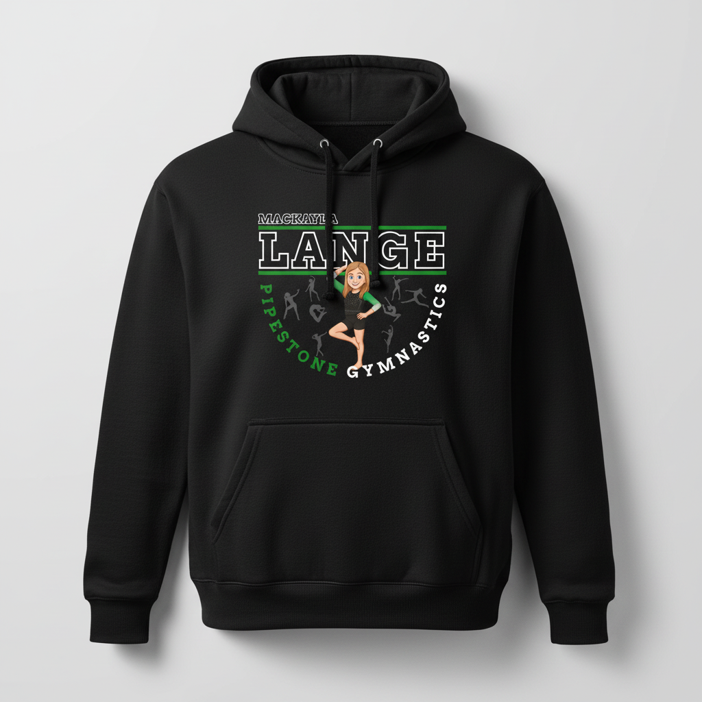 Mackayla Lange Gymnastics Hoodie Mockup