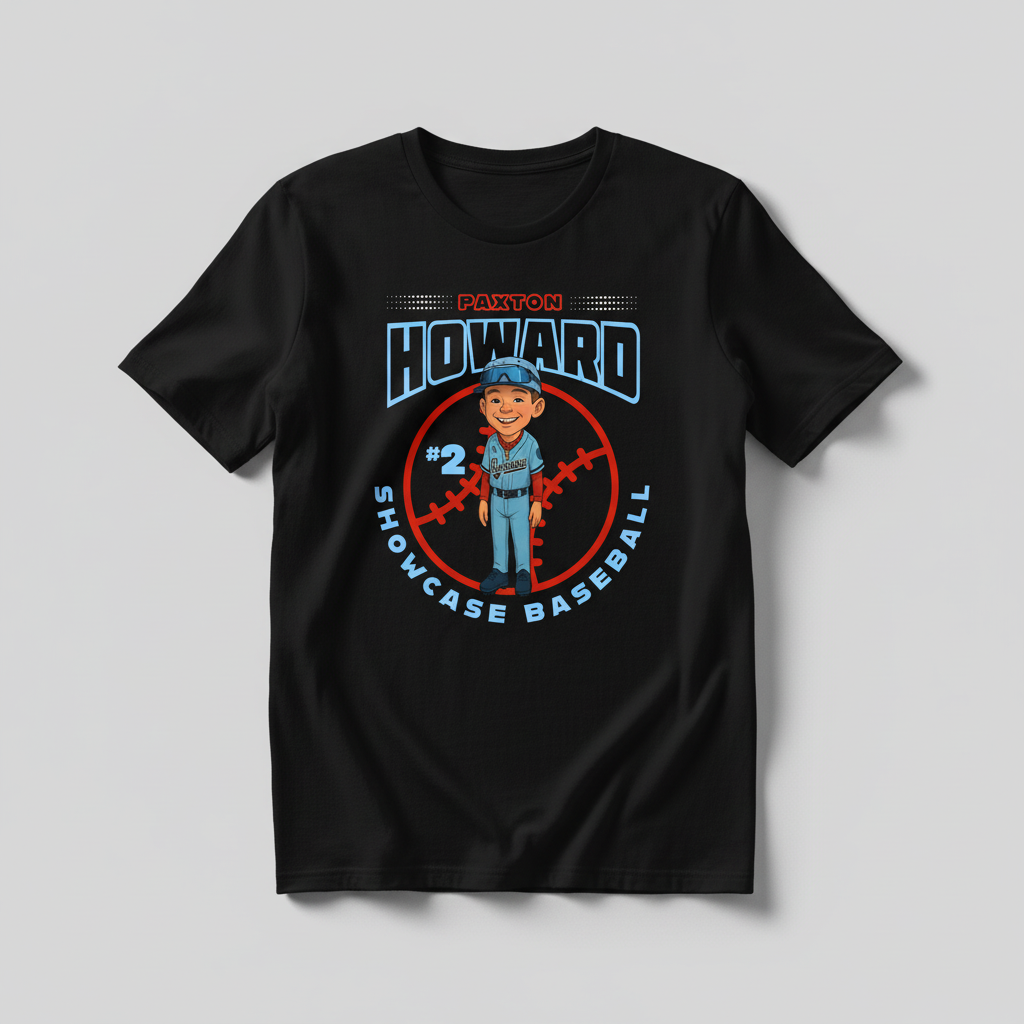 Paxton Howard Baseball T-Shirt Mockup